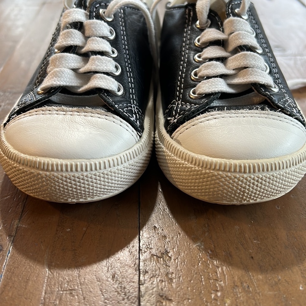 Old soles black leather sneakers - Picture 7 of 11